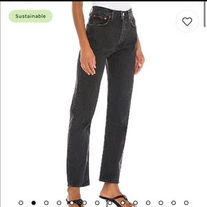 90’s Pinch Waist in Black Tea - Agolde Jeans